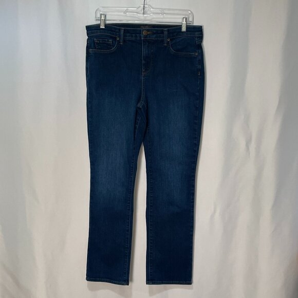 NYDJ "Sheri" Slim Jeans, Washed Indigo - 12 - Picture 1 of 6